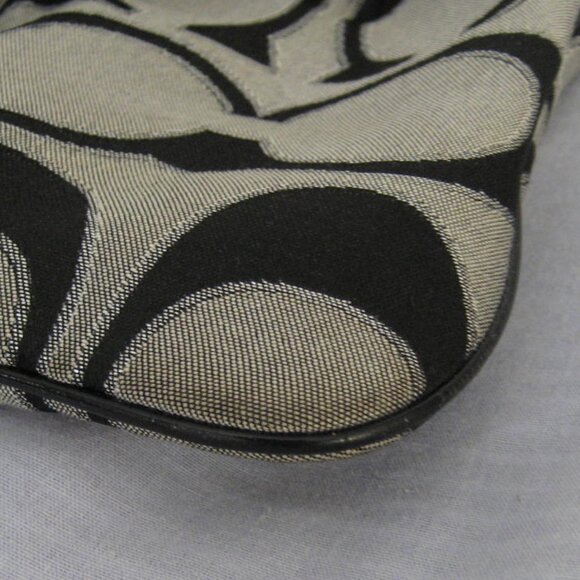 Authentic COACH Poppy Moonlight Crossbody Signature Bag, Black Gray #17047 - Picture 12 of 13